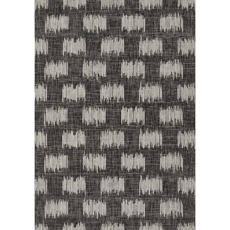 Novogratz by Momeni Villa Turin Indoor Outdoor Rug - 2'7" X 7'6" Runner - Charcoal