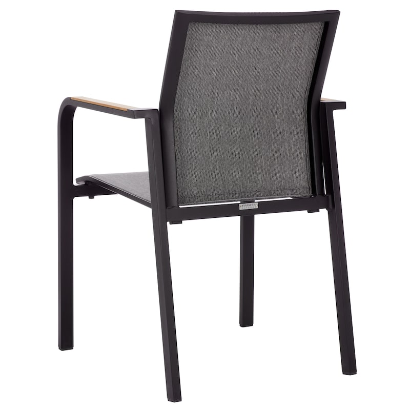 SAFAVIEH Outdoor Living Dexter Armchair with Teak (Set of 2)