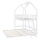 preview thumbnail 4 of 25, Twin Over Twin-Twin House Bunk Bed with Guardrail, Ladder