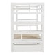 preview thumbnail 7 of 7, White Stairway Twin Over Twin/King Bunk Bed with Trundle, Drawer, and Open Shelves