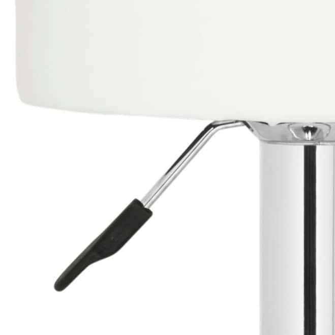 SAFAVIEH Cherryl 25.6-31.5-inch Jute White Adjustable Swivel Bar Stool - 15.2" x 15.2" x 25.6" - 15Wx15Dx32H