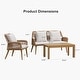 preview thumbnail 6 of 8, PURPLE LEAF 4-Piece Wicker Outdoor Patio Furniture Set Aluminum Rattan Sofa