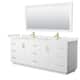 Option White, Gold Trim, White Quartz Top