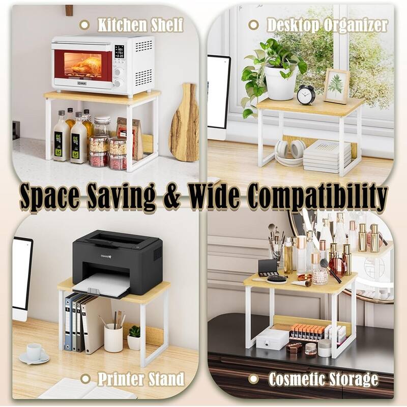 Kitchen Countertop Organizer Cabinet Shelf - 12.4"D x 17"W x 12"H