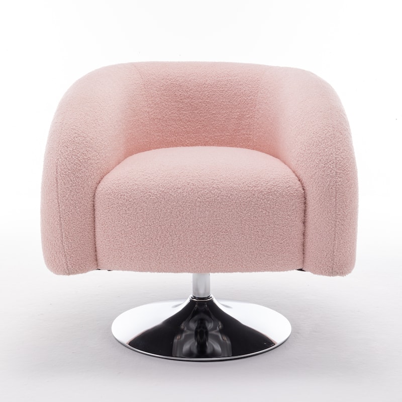 31.1" Upholstered Accent Chair with Swivel Base