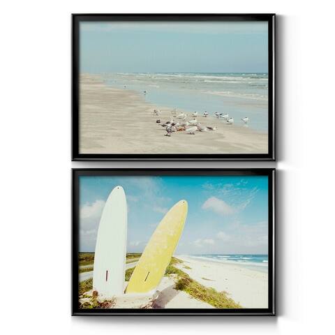 Padre Island Shore Birds Premium Framed Canvas - Ready to Hang - Multi-Color