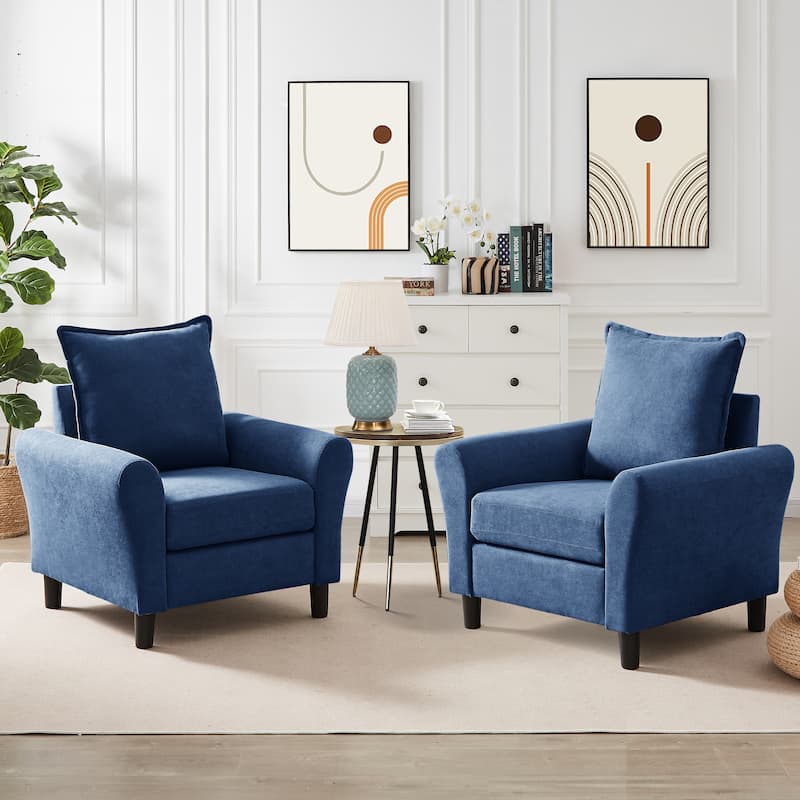 Modern Accent Chair Comfy Upholstered Armchair for Living Room