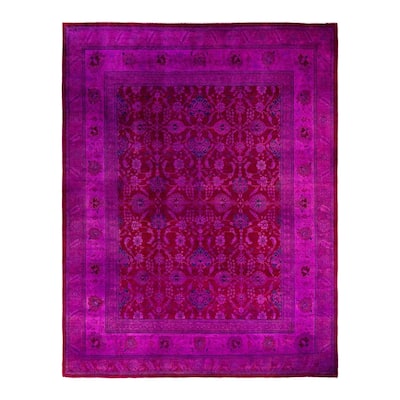 Fine Vibrance One-of-a-Kind Hand-Knotted Area Rug - Pink, 8' 2" x 10' 4" - 8' 2" x 10' 4"