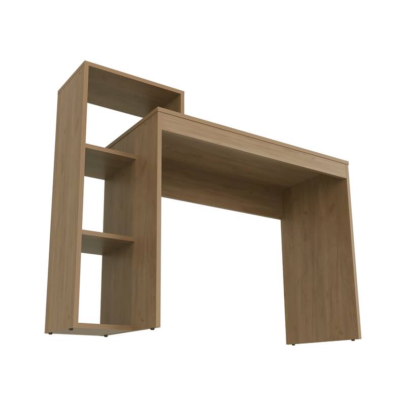 Lyphre Weathered Oak & Black Finish Computer Desk