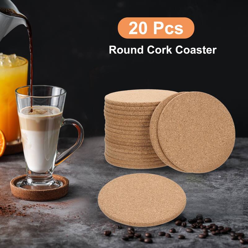 Cork Coaster for Drink Wooden Coffee Mug Coasters Brown