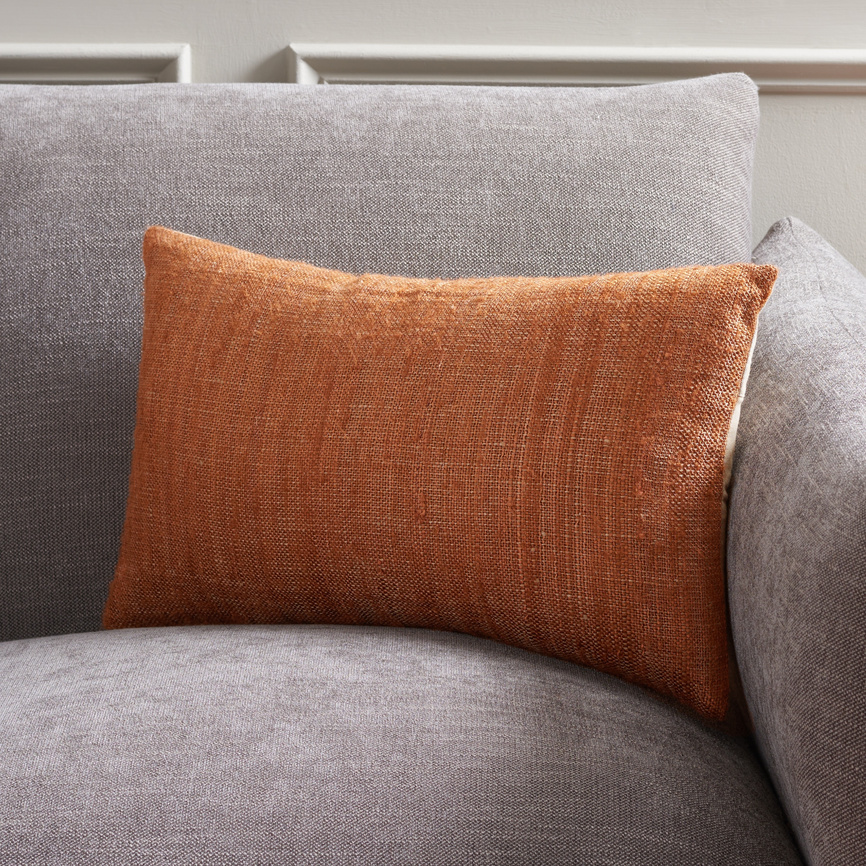 SAFAVIEH Rowe Cotton Solid Color Throw Pillow, 12 x 20-Inch