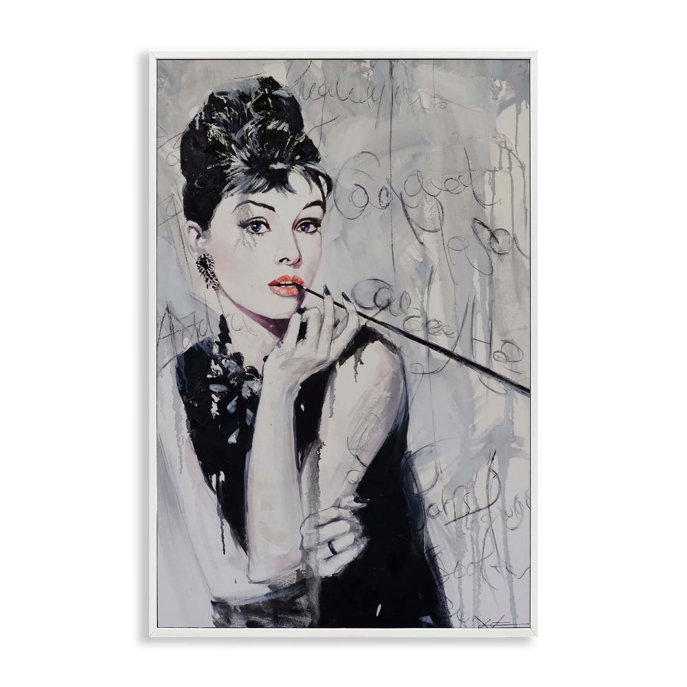 Stupell Bold & Classic Audrey Framed Giclee Art Design By Lucille Lee