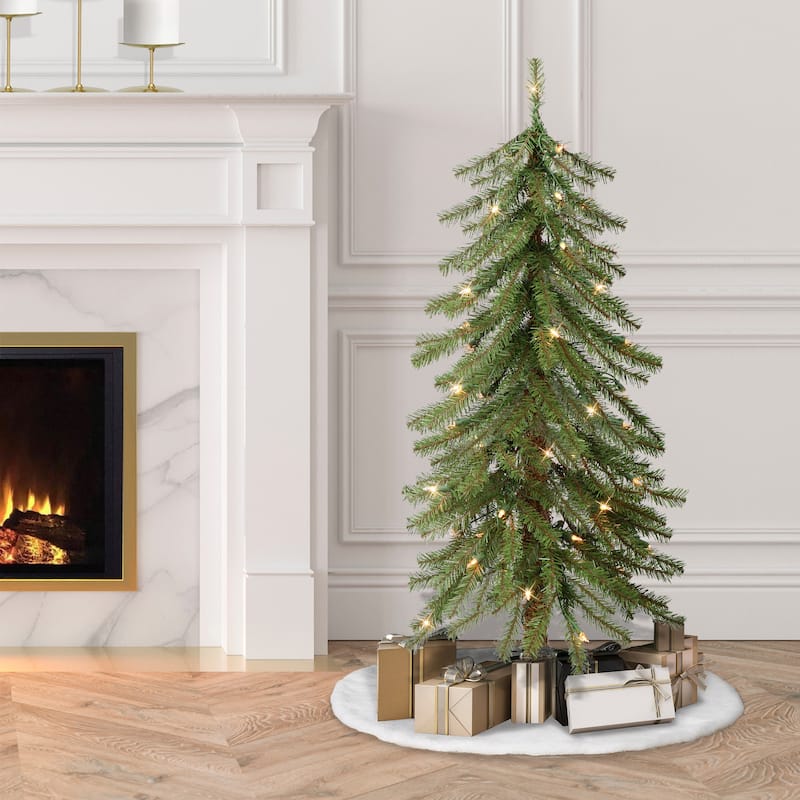 Puleo International Pre-Lit 4' Alpine Artificial Christmas Tree
