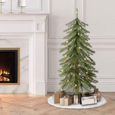 Puleo International Pre-Lit 4' Alpine Artificial Christmas Tree