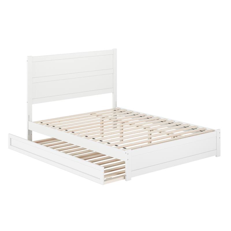 Aveline Wood Platform Bed with Matching Footboard & Trundle