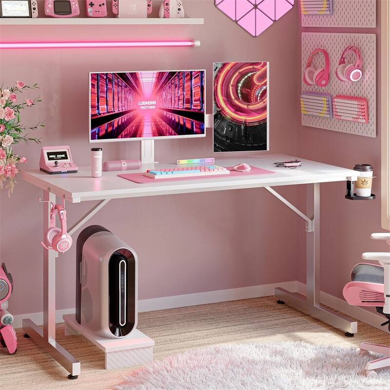 Small Gaming Desk with Monitor Stand