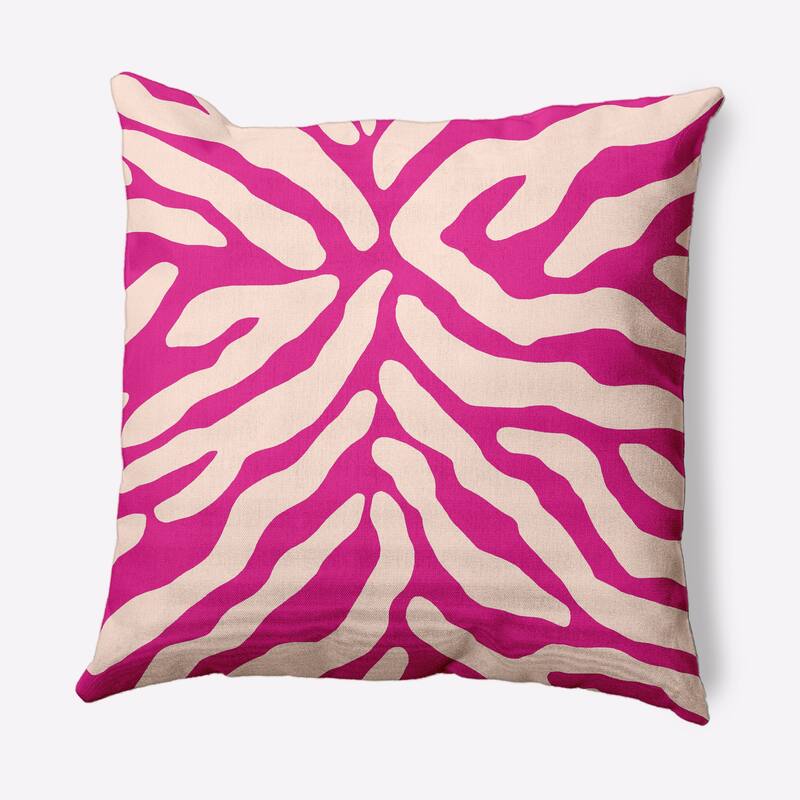 Animal Stripe Indoor/Outdoor Throw Pillow - Orchid - 16" x 16"
