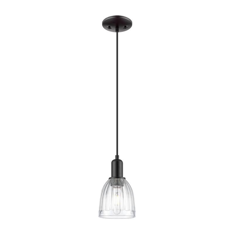 Innovations Lighting Endless Possibilities Arcadia - Brookfield - 1 Light 6" Cord Hung Mini Pendant - Clear/Matte Black
