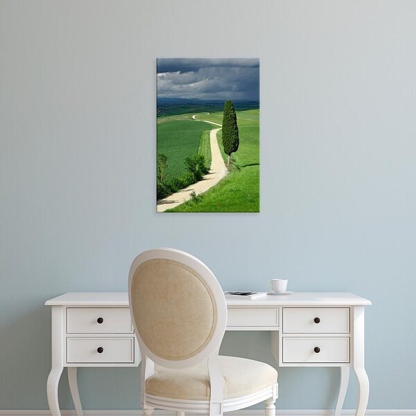 Easy Art Prints Adam Jones's 'Road Through Tuscany With Storm Clouds' Premium Canvas Art