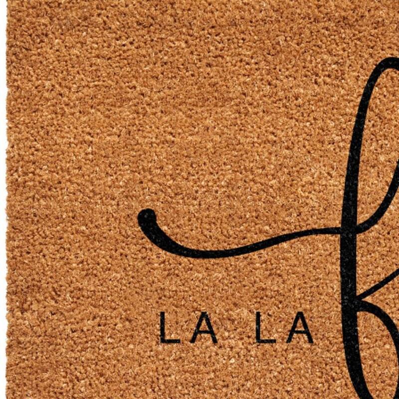 HomeRoots 17" X 29" Brown And Black Christmas Outdoor Coir Door Mat - 17.00' X '29.00