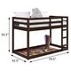 preview thumbnail 3 of 5, Twin Loft Bed with Ladder & Safety Guaranteed, Espresso