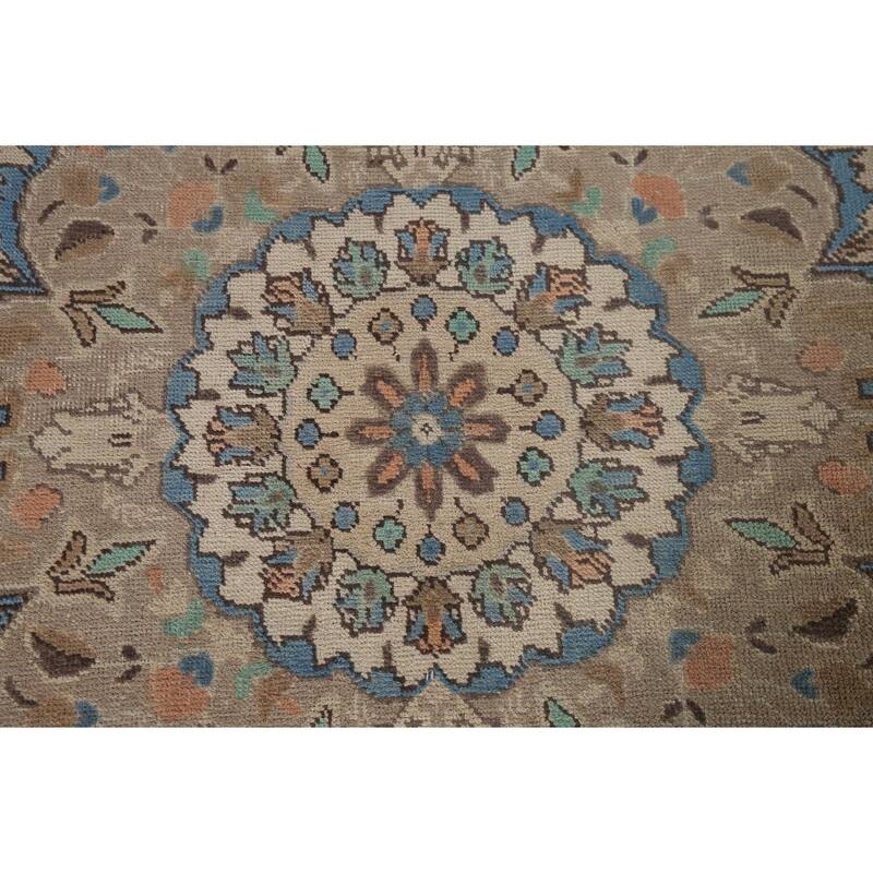 Traditional Tabriz Persian Vintage Area Rug Hand-knotted Wool Carpet - 6'6" x 9'8"