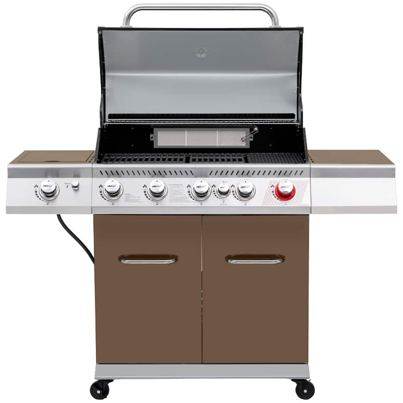 Royal Gourmet 5-Burner Cabinet Style Gas Grill with Side Burner