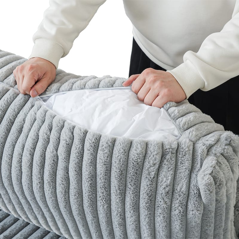 118" Modern Modular Comfy Plush Cloud Sectional Sofa, Cushion Covers Removable