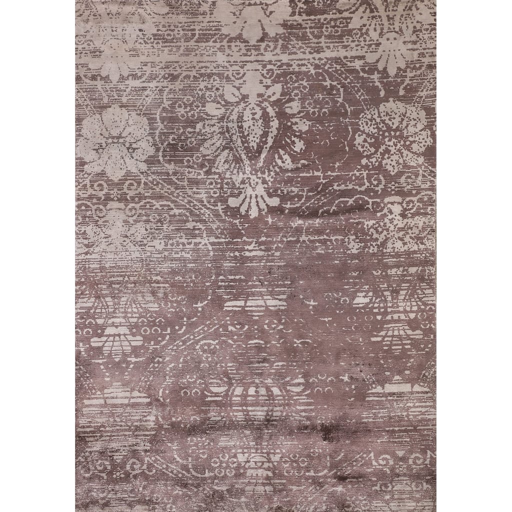 All-Over Abstract Indian Modern Area Accent Rug Handmade Wool Carpet - 3'7"x 5'4"