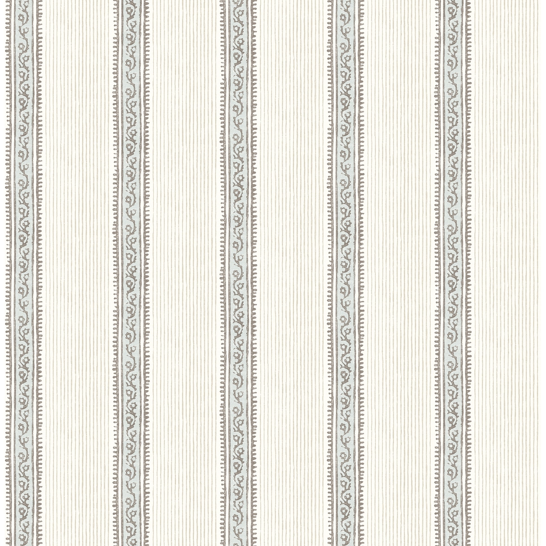 Chesapeake Mandevilla Aqua Vine Stripe Wallpaper