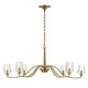 preview thumbnail 11 of 13, Uttermost Barcelona 6 Light Brass Chandelier - 40.25"W x 40.25"D x 15.5"H