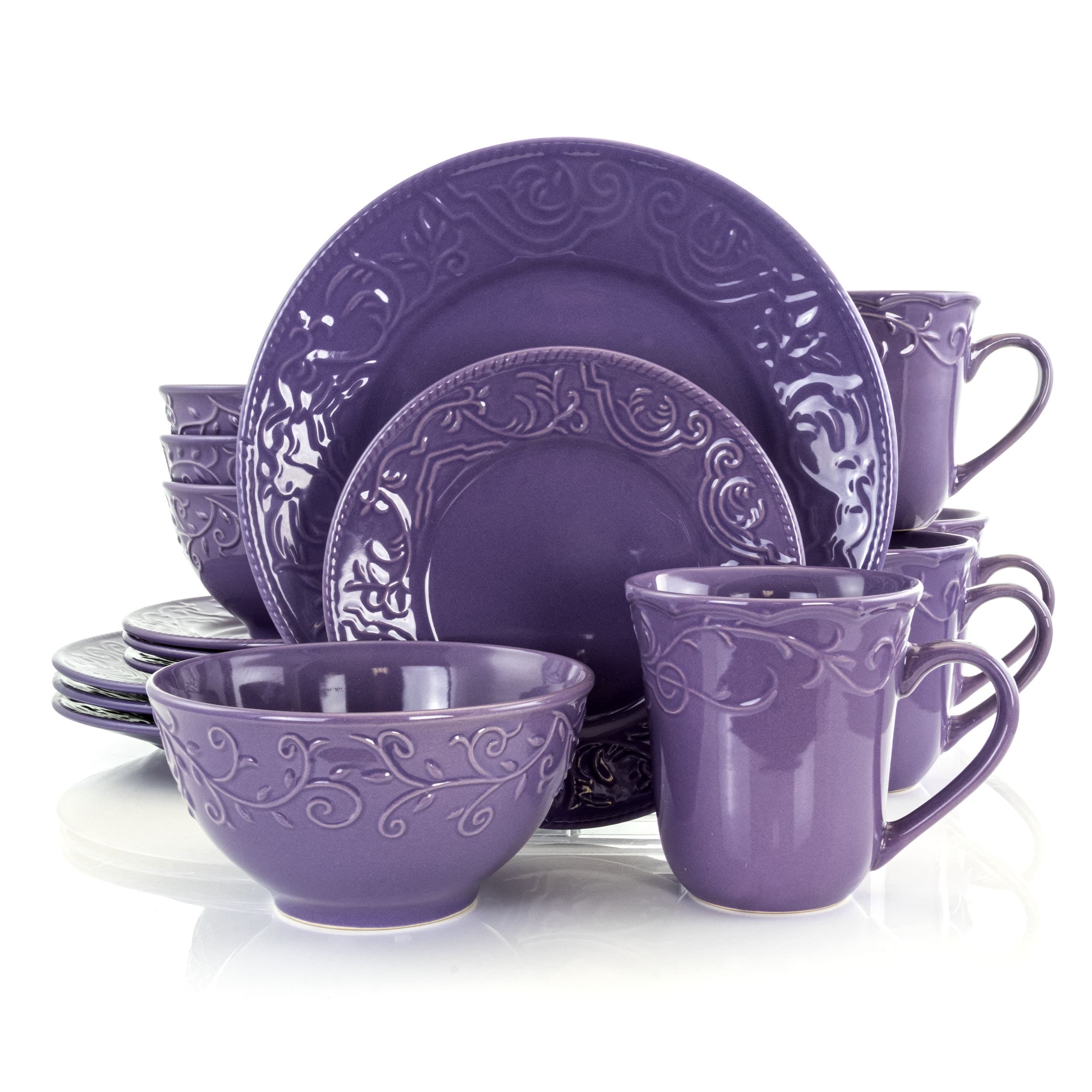 Purple dinner sets deals