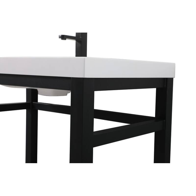 Elegant Lighting VF14536 Raya 36" Rectangular Iron Console Bathroom