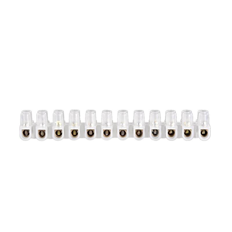3A 12 Position Double Row Terminal Block Barrier Cable Connector Type U - 3a,type u - White - 3A,TYPE U