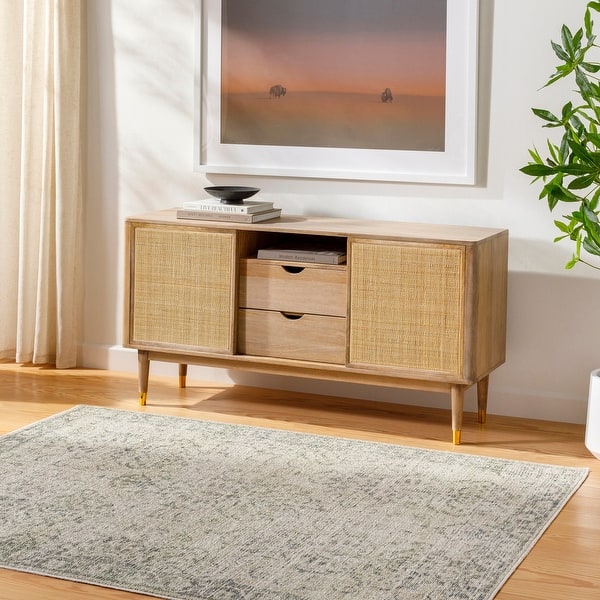 slide 2 of 6, Livabliss Calhoun Updated Traditional Medallion Washable Area Rug 2' 7" x 7' 3" - Light Grey - Runner