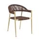 preview thumbnail 27 of 32, Furniture of America Holcomb Modern Wicker Rope Curved Patio Dining Arm Chair
