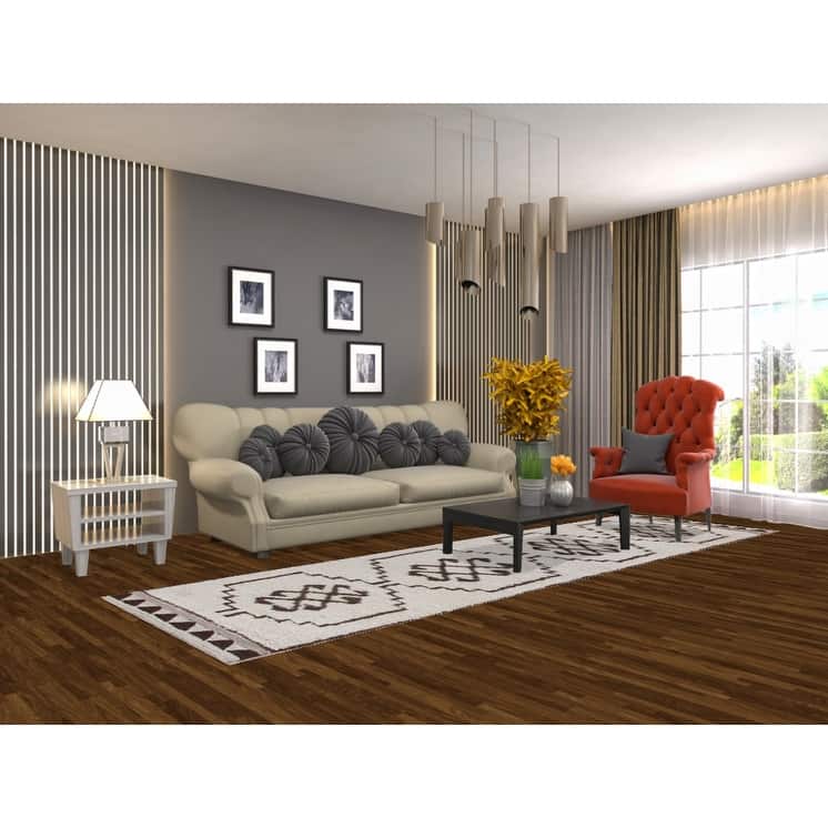 Natural Dye Beige Anatolian Runner Rug Hand-knotted Wool Carpet - 3'4"x 11'8"