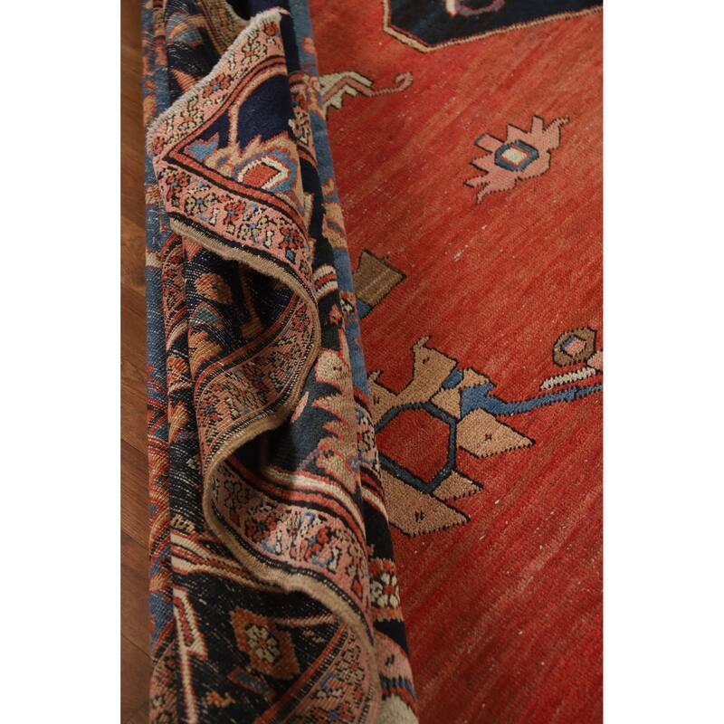 Hand Knotted Oriental 100% Wool Carpet Traditional Tribal Oranges & Rust Heriz (serapi) Area Rug - 15' 10'' X 11' 10''