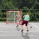 preview thumbnail 10 of 9, White-Red Steel Hockey Goal with Mesh Net and Oxford Cover