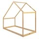 preview thumbnail 7 of 48, Wooden Twin/Full Bed Frames with Roof, Montessori House Shaped Floor Bed for Kids Girls Boys, Sturdy Framework, Easy Assembly