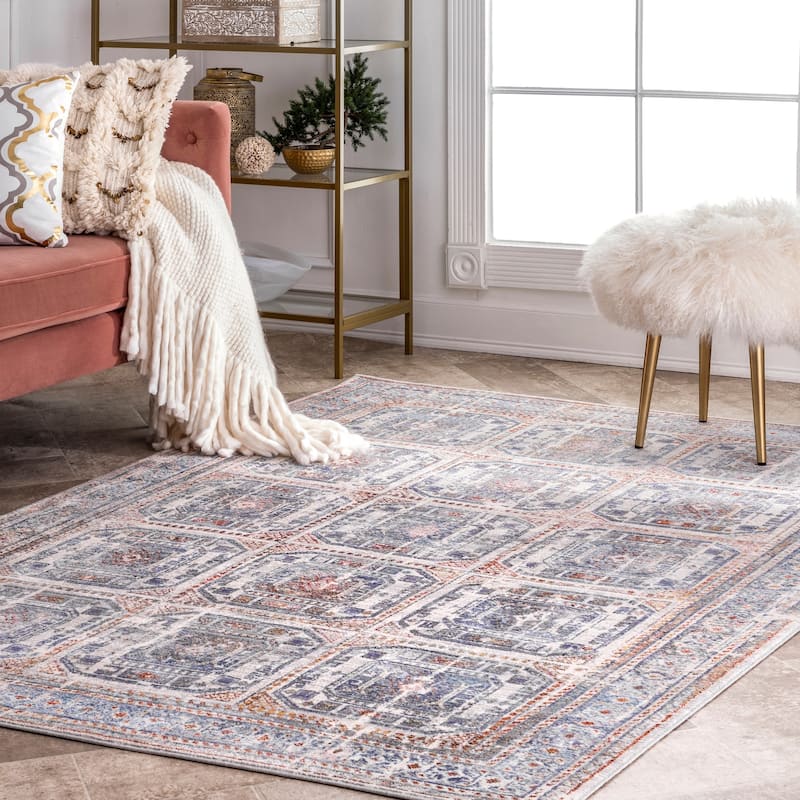 Nuloom Traditional Vintage Geometric Tiles Alonzo Area Rug