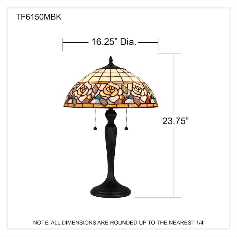 Betty 2-Light Matte Black Table Lamp