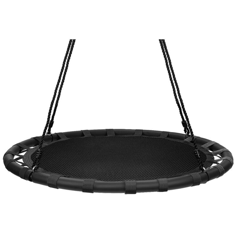 Sorbus Spinner Swing Round Mat Swing – Great for Tree Set, Backyard, Playground, Playroom – Accessories Included (40" Mat Seat)
