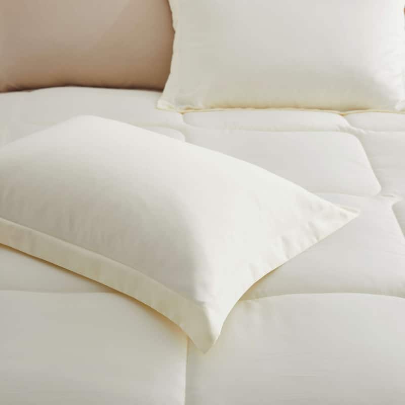 3 Piece Reversible Silky Luxury Soft Satin Comforter with 2 Satin Pillowcases