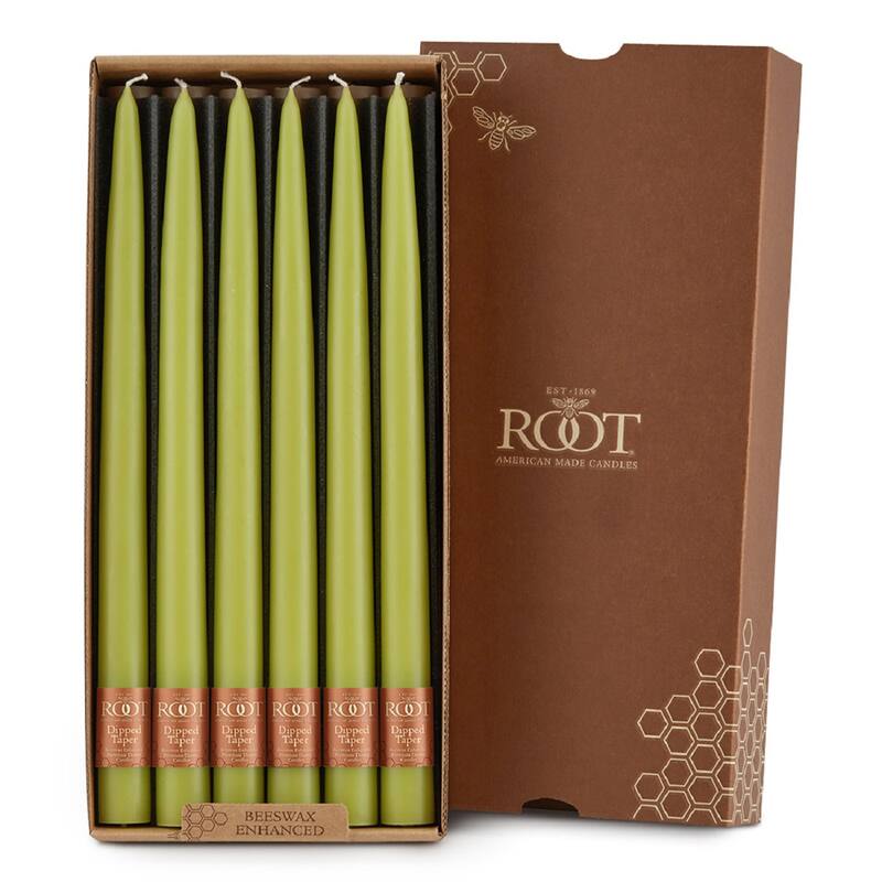 ROOT Hand Dipped Taper Candles - 12 Ct - Willow - 12 X .88