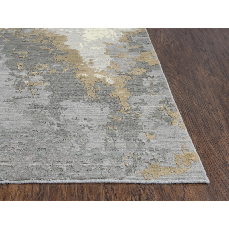 Alora Decor Radiant Neutral Abstract Hand Carved Wool Blend Area Rug