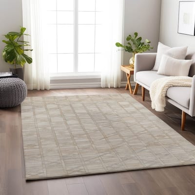 Premium Washable Super Soft Faux Geo Cowhide Mayfield Rug