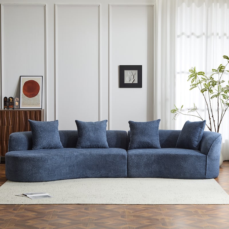 Christopher Knight Home - Linda Fabric Curved Sectional Sofa