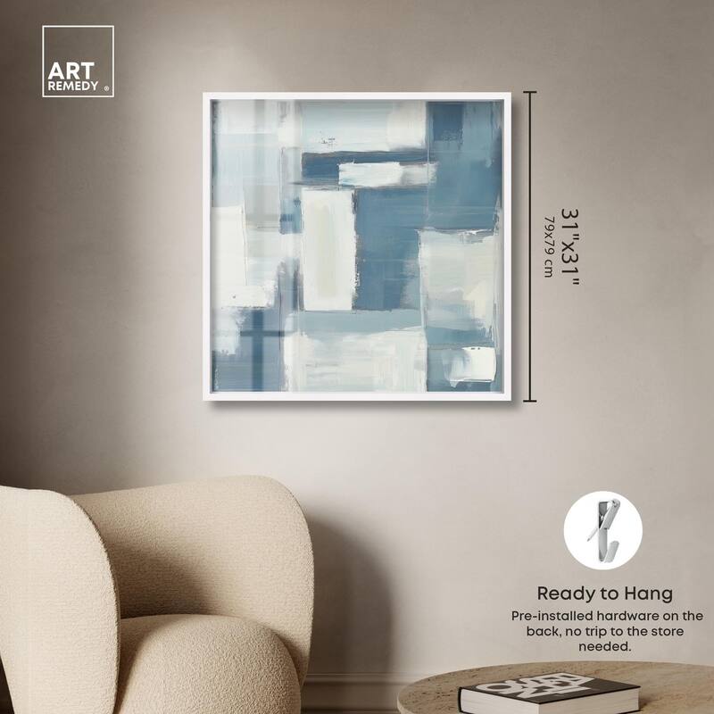 Deconstructed Blue III Shadowbox by Art Remedy