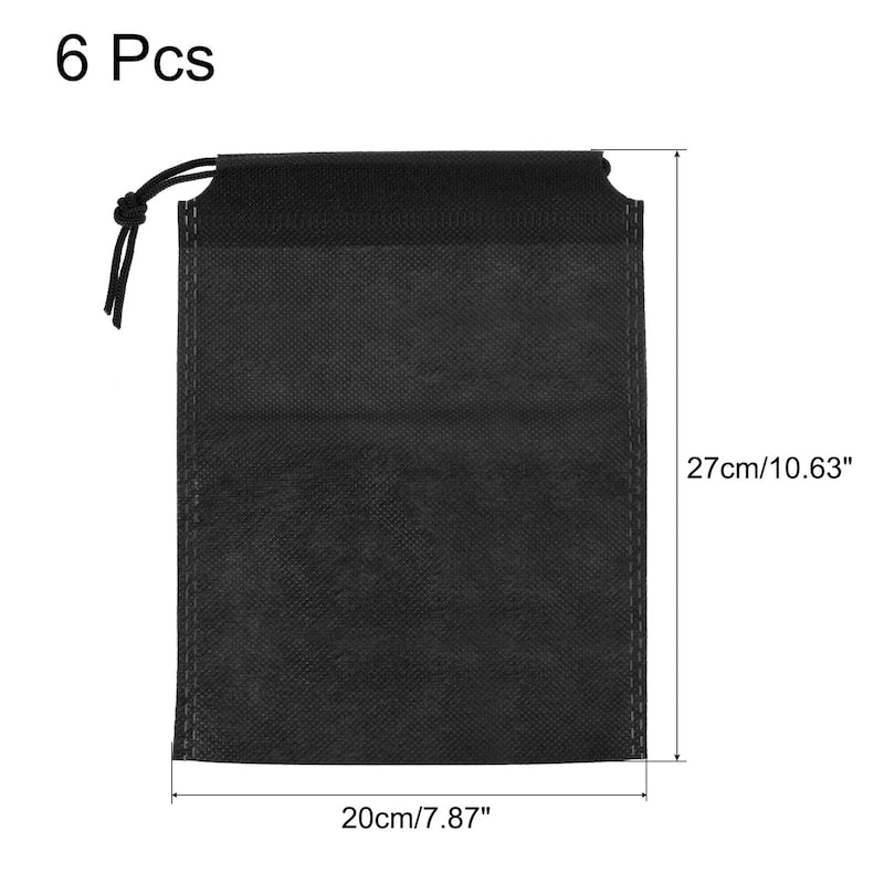 Single Drawstring Storage Bag Fiber Cloth, 6Pcs